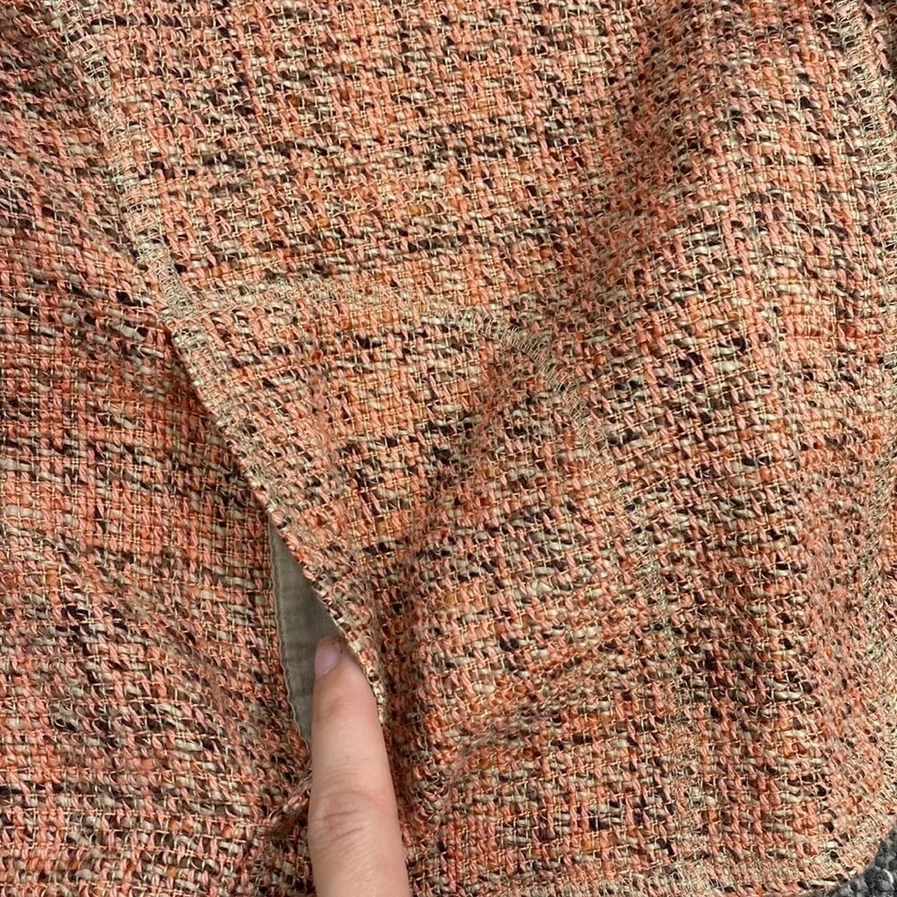 J.Jill Pink Snap Tweed Blazer Jacket Size Medium